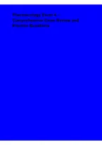 Pharmacology Exam 4 &ndash; Comprehensive Exam Review and Practice Questions &vert; Nursing Pharmacology Study Guide & Preparation