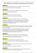 D447 Womens and Childrens Questions and Answers