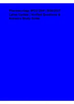 WGU D441 Pharmacology 2026&lowbar;2027 Latest Update &ndash; Questions & Answers Study Guide &vert; Comprehensive Exam Review & Preparation