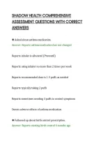 SHADOW HEALTH COMPREHENSIVE&NewLine;ASSESSMENT QUESTIONS WITH CORRECT&NewLine;ANSWERS