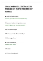 SHADOW HEALTH CERTIFICATION&NewLine;MODULE SET TESTED 100 PERCENT&NewLine;VERIFIED