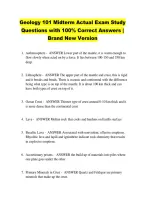 Geology 101 Midterm Actual Exam Study &NewLine;Questions with 100&percnt; Correct Answers &vert; &NewLine;Brand New Version