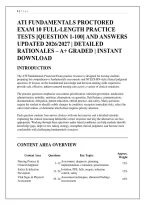 ATI FUNDAMENTALS PROCTORED &NewLine;EXAM 10 FULL-LENGTH PRACTICE &NewLine;TESTS &lbrack;QUESTION 1-100&rsqb; AND ANSWERS &NewLine;UPDATED 2026&sol;2027 &vert; DETAILED &NewLine;RATIONALES &ndash; A&plus; GRADED &vert; INSTANT &NewLine;DOWNLOAD &NewLine;