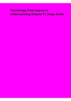 Psychology From Inquiry to Understanding Chapter 8 Study Guide &ndash; Comprehensive Psychology Chapter Review&comma; Key Concepts&comma; Questions & Exam Preparation