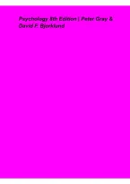 Psychology 8th Edition by Peter Gray & David F&period; Bjorklund &ndash; Study Guide &vert; Comprehensive Psychology Concepts&comma; Chapter Review Questions & Exam Preparation