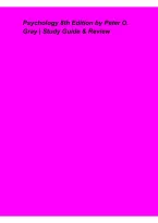 Psychology 8th Edition by Peter O&period; Gray &ndash; Study Guide & Review &vert; Comprehensive Chapter Summaries&comma; Key Concepts&comma; Questions & Exam Preparation