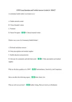 CHW Exam Questions and Verified Answers Graded A&plus; 2026&sol;27 &NewLine;