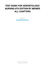 Test Bank for Gerontologic Nursing 7th Edition Meiner Yeager All Chapters Complete Latest Updated&NewLine;