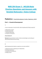 NUR 254 Exam 3 &ndash; NCLEX-Style Practice Questions and Answers with Detailed Rationales &vert; Galen College&comma; NCLEX-style practice exam with rationales