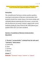 Business Communication Final Exam Verified Update&excl;&excl;&excl;&excl;&excl; 2026&ndash;2027 Complete Practice Exam Questions with Detailed Rationales Graded A&plus;&period;pdf&NewLine;&NewLine;
