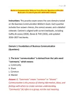 Business Communication EXAM PACKAGE DEAL QUESTIONS AND ANSWERS WITH VERIFIED SOLUTIONS UPDATED&excl;&excl;&excl;&excl;