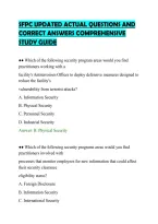 SFPC UPDATED ACTUAL QUESTIONS AND&NewLine;CORRECT ANSWERS COMPREHENSIVE&NewLine;STUDY GUIDE