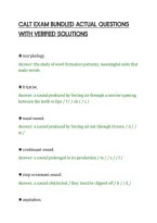 CALT EXAM BUNDLED ACTUAL QUESTIONS&NewLine;WITH VERIFIED SOLUTIONS&NewLine;