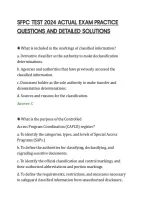 SFPC TEST 2024 ACTUAL EXAM PRACTICE&NewLine;QUESTIONS AND DETAILED SOLUTIONS