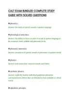 CALT EXAM BUNDLED COMPLETE STUDY&NewLine;GUIDE WITH SOLVED QUESTIONS&NewLine;