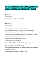 SFPC COMPREHENSIVE EXAM QUESTIONS&NewLine;AND CORRECT ANSWERS STUDY GUIDE