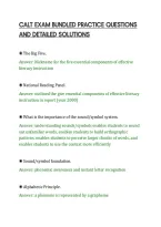 CALT EXAM BUNDLED PRACTICE QUESTIONS&NewLine;AND DETAILED SOLUTIONS&NewLine;