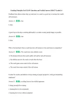 Coaching Principles Test EXAM  Questions and Verified Answers 2026&sol;27 Graded A&plus; &NewLine;