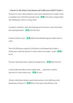 Colorado Car Sales Mastery Exam Questions and Verified Answers 2026&sol;27 Graded A&plus; &NewLine;