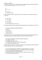 CHEM 110 Final Exam with Answer Key &vert; Verified Answers&comma; Complete Solutions &vert; McGill University