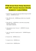 PTCB Actual Exam Study Questions &NewLine;with 100&percnt; Correct Answers Already &NewLine;Graded A&plus; &vert; Latest Edition