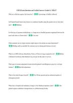 CRCR Exam Questions and Verified Answers Graded A&plus; 2026&sol;27 &NewLine;