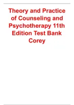 Theory and Practice of Counseling and Psychotherapy 11th Edition by Gerald Corey &vert; Test Bank&comma; Questions & Answers &vert; 2026&sol;2027