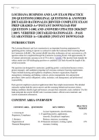 LOUISIANA BUSINESS AND LAW EXAM PRACTICE &NewLine;250&Tab;QUESTIONS &vert;ORIGINAL QUESTIONS & ANSWERS &NewLine;&vert;DETAILED RATIONALES &vert;HINTED COMPLETE EXAM &NewLine;PREP GRADED A&plus;&ast;INSTANT DOWNLOAD PDF &NewLine;&lbrack;QUESTION 1-100&rsqb; AND ANSWERS UPDATED 2026&sol;2027 &NewLine;&vert; 100&percnt; VERIFIED &vert; DETAILED RATIONA