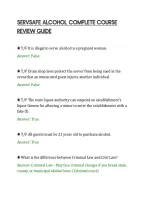 SERVSAFE ALCOHOL COMPLETE COURSE&NewLine;REVIEW GUIDE