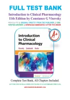 Test Bank for Introduction to Clinical Pharmacology 11th Edition by Visovsky &vert; Questions & Answers & Study Guide &vert; 2026&sol;2027