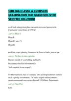 SERE 100&period;2 LEVEL A COMPLETE&NewLine;EXAMINATION TEST QUESTIONS WITH&NewLine;VERIFIED SOLUTIONS