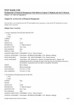 Test Bank for Fundamentals of Financial Management 16th Edition by Eugene F&period; Brigham & Joel F&period; Houston &vert; Questions & Answers &vert; Study Guide &vert; 2026&sol;2027