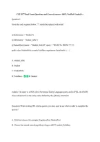 CST 8277 final Exam Questions and Correct Answers 100&percnt; Verified Graded A&plus; &NewLine;