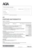 AQA AS&NewLine;FURTHER MATHEMATICS &lpar; 7366&sol;2D &rpar;&NewLine;Paper 2 Discrete&NewLine;Question paper for June 2026