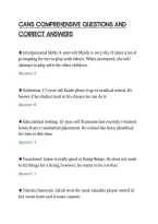 CANS COMPREHENSIVE QUESTIONS AND&NewLine;CORRECT ANSWERS