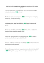 Data Analytics for Accountants Exam Questions and Correct Answers 100&percnt; Verified &NewLine;Graded A&plus;
