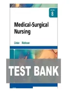 Test Bank for Medical Surgical Nursing 8th Edition &lpar;Saunders&comma; 2022&rpar; by Mary Ann Linton and Adrianne Dill&comma; Isbn no&semi; 9780323826716&comma; all 63 Chapters Covered
