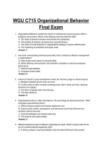 WGU C715 Organizational Behavior Final Exam &vert; Q&A with Answers 2026&sol;2027