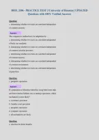 BIOL 3306 - PRACTICE TEST 3 University of Houston &vert; UPDATED&NewLine;Questions with 100&percnt; Verified Answers&NewLine;