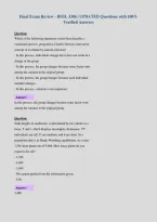Final Exam Review - BIOL 3306 &vert; UPDATED Questions with 100&percnt;&NewLine;Verified Answers