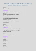PACKAGE DEAL For BIOL 3306 EXAMS with UPDATED Questions and 100&percnt; Verified Answers