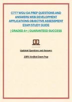 C777 WGU OA PREP QUESTIONS AND ANSWERS WEB DEVELOPMENT APPLICATIONS OBJECTIVE ASSESSMENT EXAM STUDY GUIDE