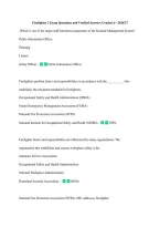 Firefighter 2 Exam Questions and Verified Answers Graded A&plus; 2026&sol;27