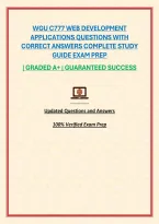 WGU C777 WEB DEVELOPMENT APPLICATIONS QUESTIONS WITH CORRECT ANSWERS COMPLETE STUDY GUIDE EXAM PREP