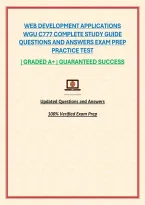 WEB DEVELOPMENT APPLICATIONS WGU C777 COMPLETE STUDY GUIDE QUESTIONS AND ANSWERS EXAM PREP PRACTICE TEST