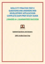 WGU C777 PRACTICE TEST C QUESTIONS AND ANSWERS WEB DEVELOPMENT APPLICATIONS COMPLETE EXAM PREP STUDY GUIDE