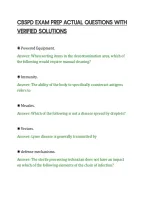 CBSPD EXAM PREP ACTUAL QUESTIONS WITH&NewLine;VERIFIED SOLUTIONS