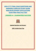 WGU C777 FINAL EXAM QUESTIONS AND ANSWERS COMPLETE STUDY GUIDE WEB DEVELOPMENT APPLICATIONS EXAM PREP PRACTICE TEST