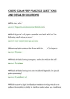 CBSPD EXAM PREP PRACTICE QUESTIONS&NewLine;AND DETAILED SOLUTIONS