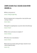 CBSPD EXAMS FULLY SOLVED EXAM PAPER&NewLine;GRADED A&plus;